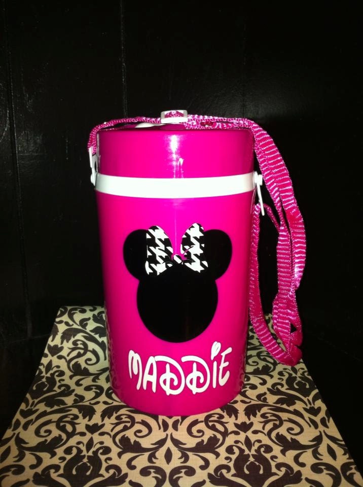 Disney Inspired Thermos With Flip Spout and Strap/Birthday/Favor/Personalized