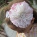 Baby photo prop Kids hair flower clip pink gingham white lace adorable girls hair clip spring summer flower