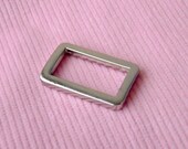 1" Silver nickel rectangular ring
