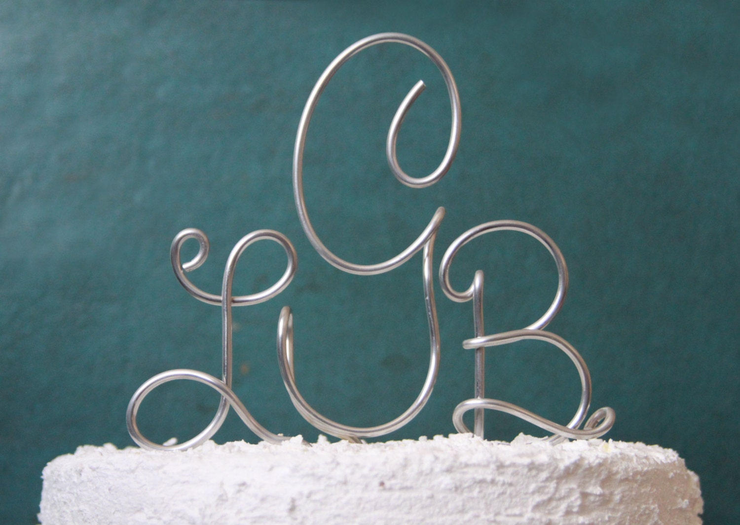 Personalized Monogram Wedding Cake Topper
