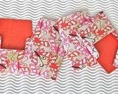 12 teeny tiny miniature square orange pink butterfly mini envelope note card sets stationery party favors weddings guest book table number