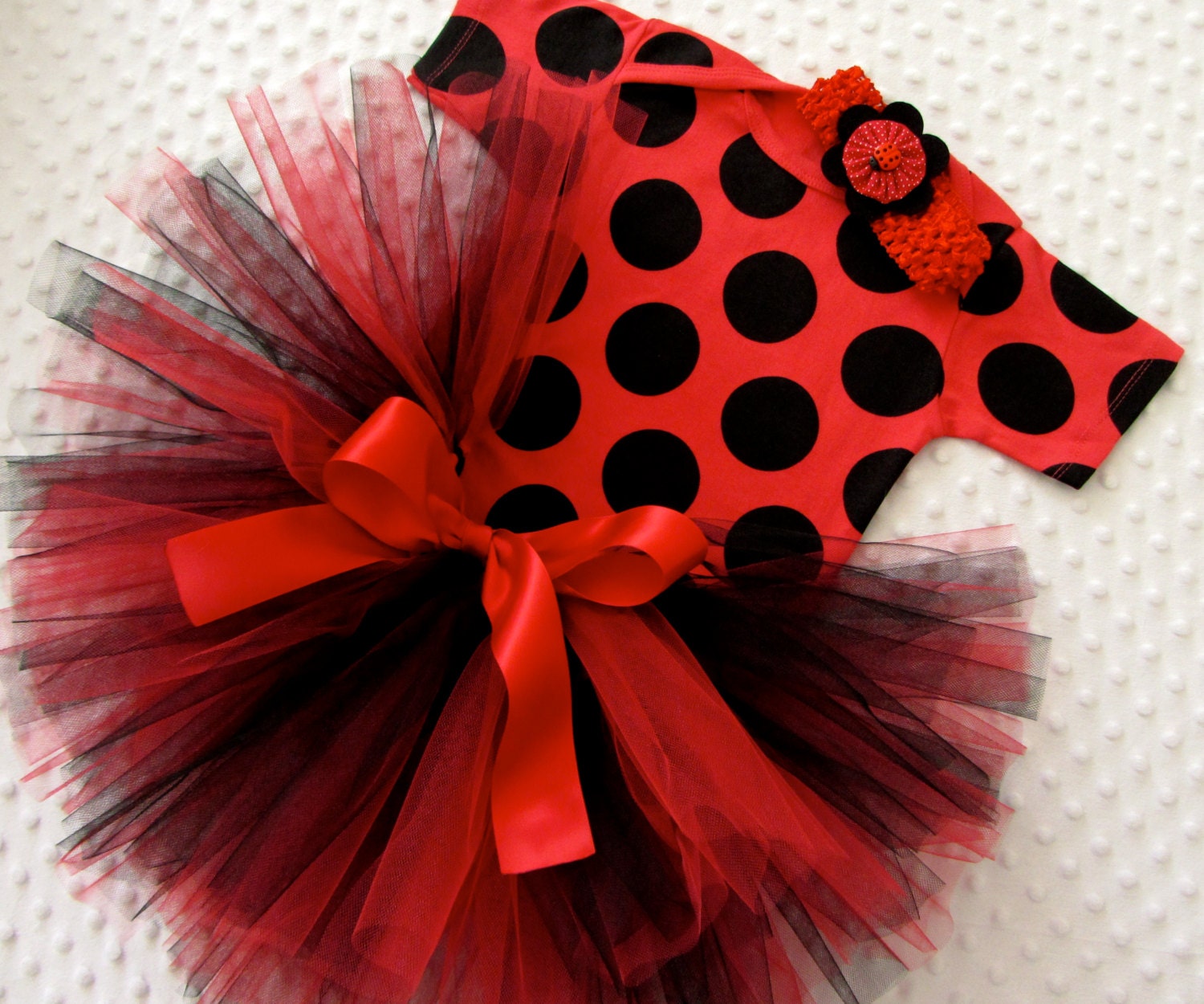 Onesie Tutu Set Lady Bug Birthday Outfit Baby Girl Gift