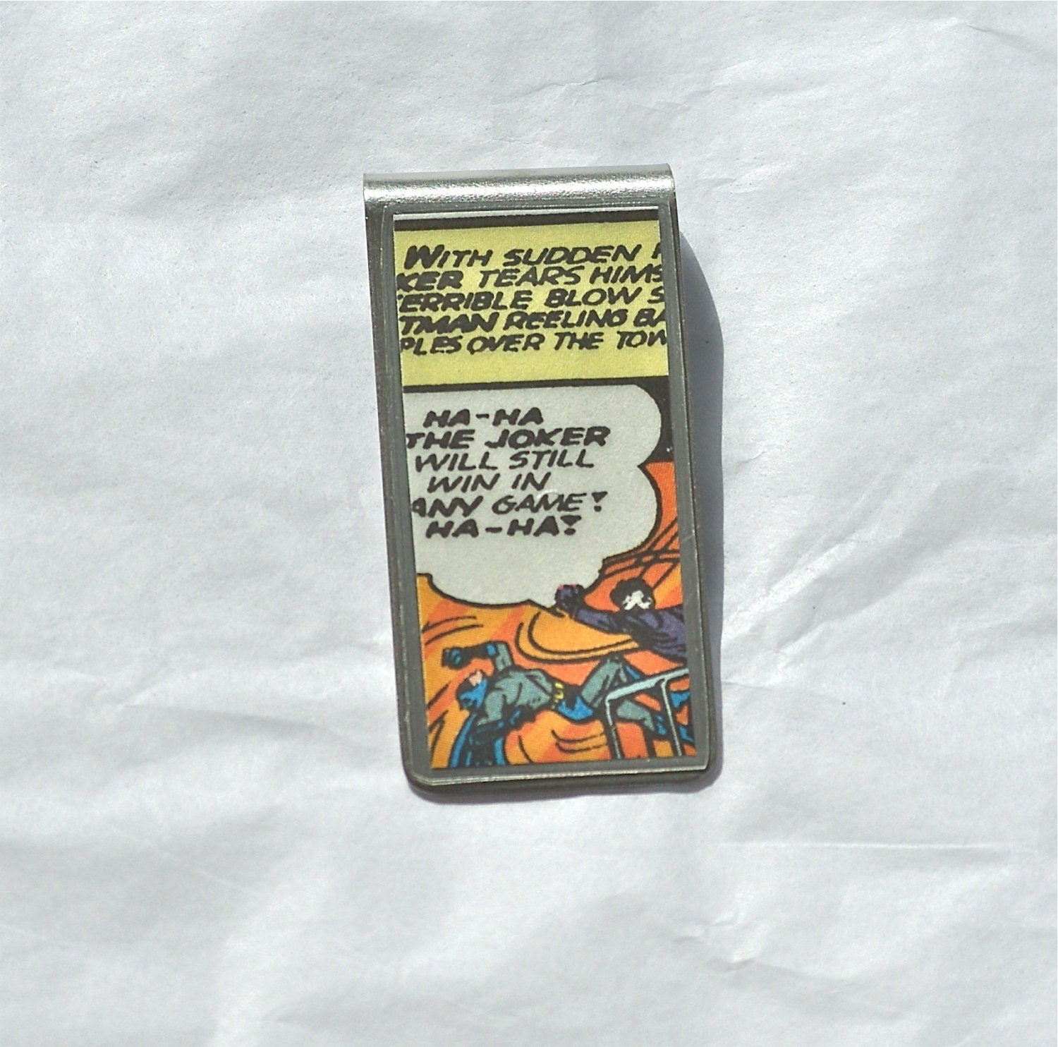 The Joker Money Clip Batman moneyclip wallet card holder cardholder stainless steel vintage dc comics superhero comic book