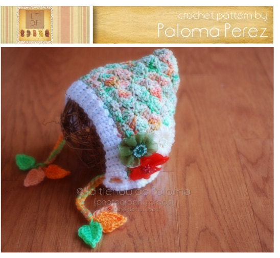 INSTANT DOWNLOAD - Crochet Shelly Pixie Bonnet Pattern - Baby Shelly pattern - Crochet pattern