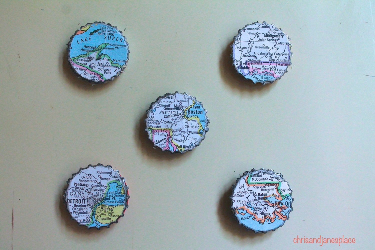 5 MapCaps FREE USA SHIPPING