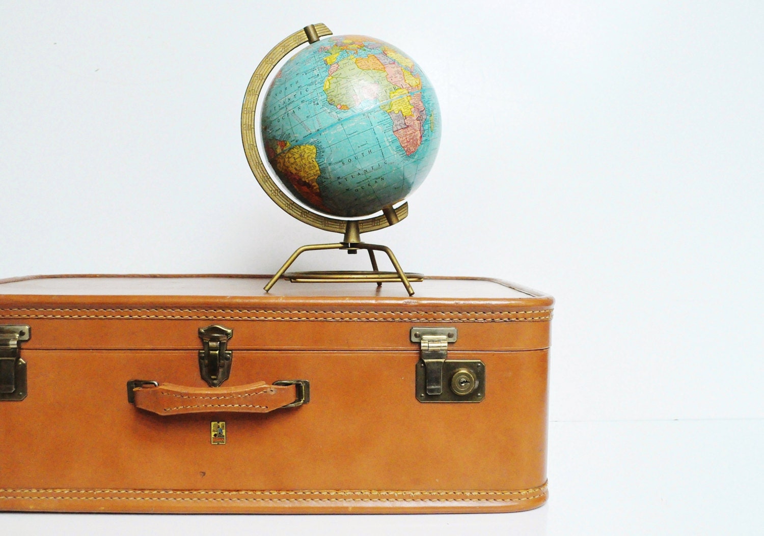 Mid-Century Belber Suitcase - Caramel Brown