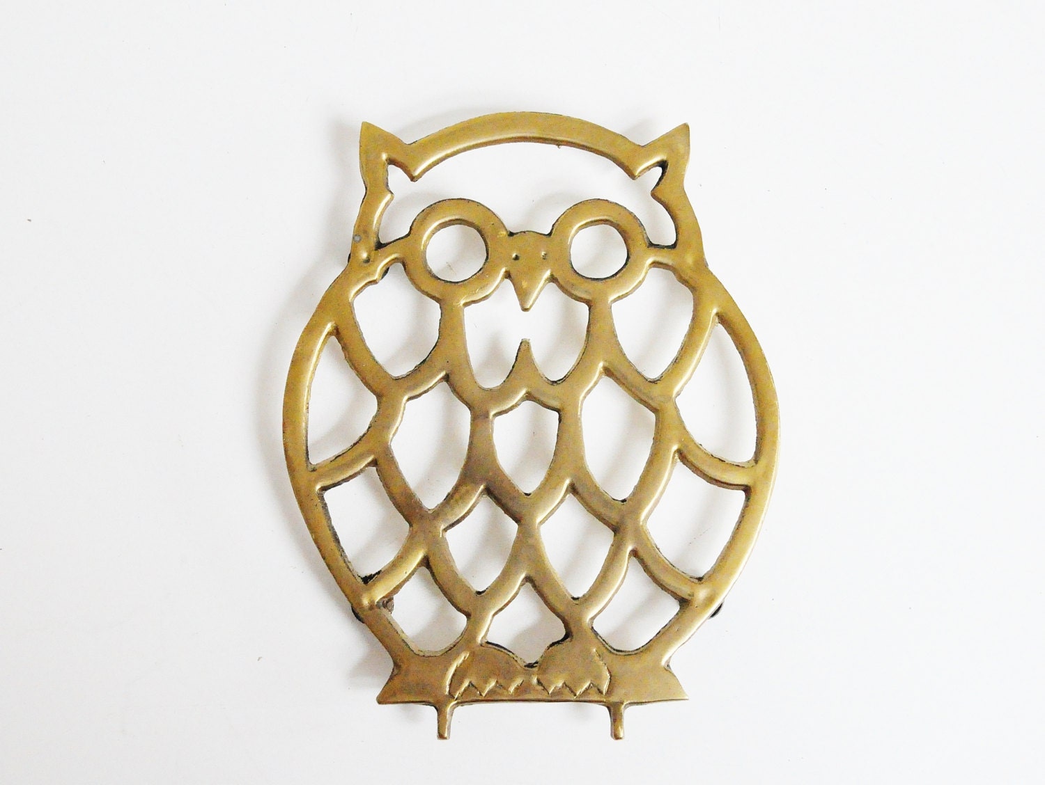 Brass Owl Trivet