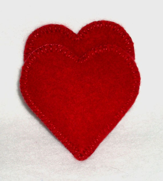 Pocket Hand Warmers Cashmere RED HEARTS