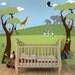 Tree Mural, Jungle Wall Stencils for Baby Nursery Wall Mural, Large Jungle Safari Theme Wall Stencils - FREE SHIPPING (USA)
