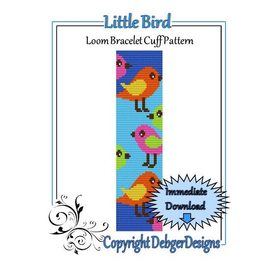 Little Bird  - Loom Bracelet Cuff Pattern