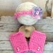 Strawberry Newborn Set Legwarmers and Headband - Baby Girl Sets - Photo Prop Set - Baby Girl Headband and Leg Warmers