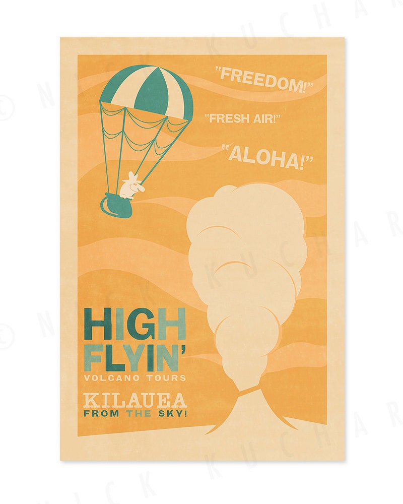 Big Island Fun - 12x18 Retro Hawaii Travel Print Series