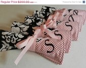 25% OFF Memorial Day Sale Set of 8 Travel Jewelry Roll Organizers with Monograms