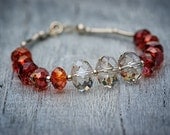 Summer Jewelry Crystal Beadwork Bracelet Swarovski Orange Honey Bracelet