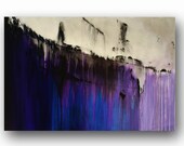 Abstract Painting Original Painting on Canvas Purple & Blue Painting Acrylic Wall Decor Modern Art 36x24 by Heather Day