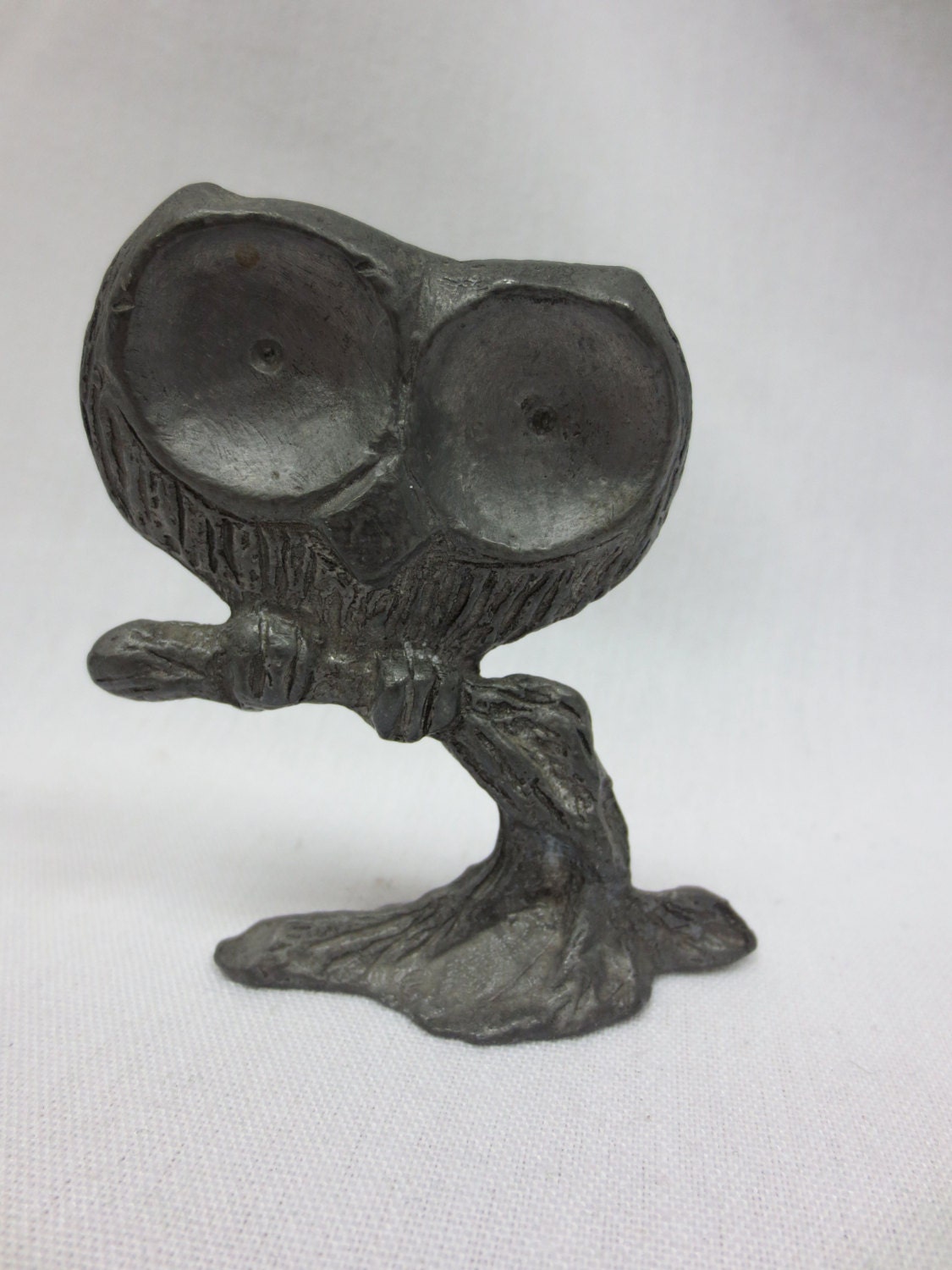 Cute Little Mini Pewter Owl