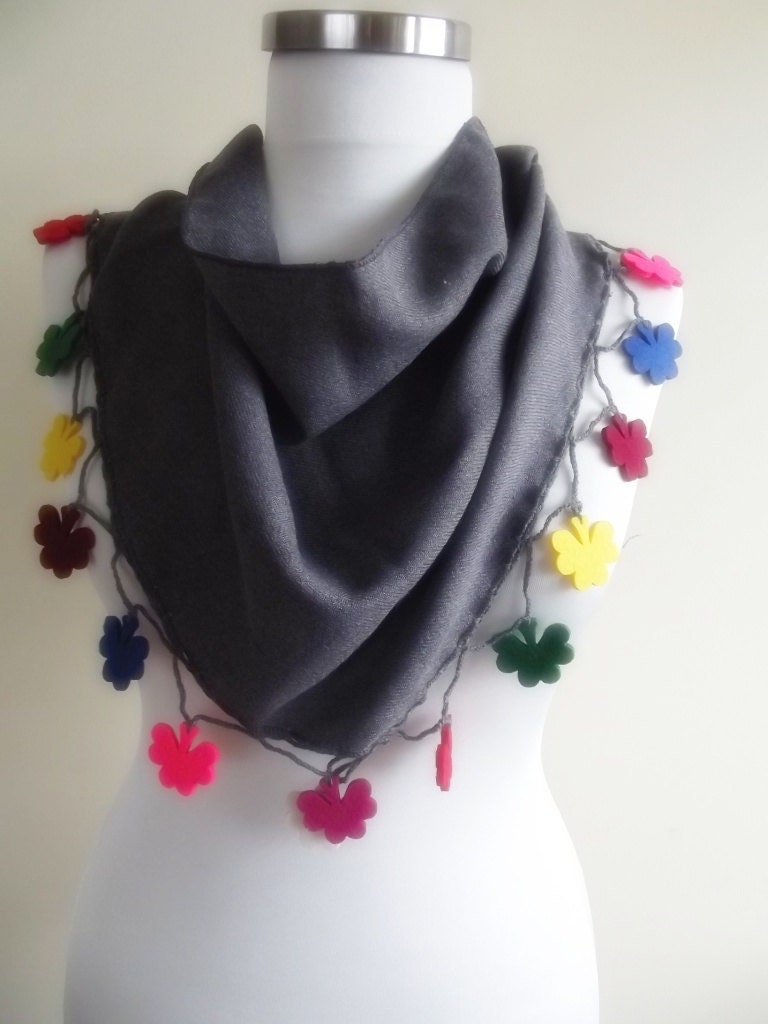 BIG DISCOUNT New Design Pashmina scarf with felted edge valentines day gift for her