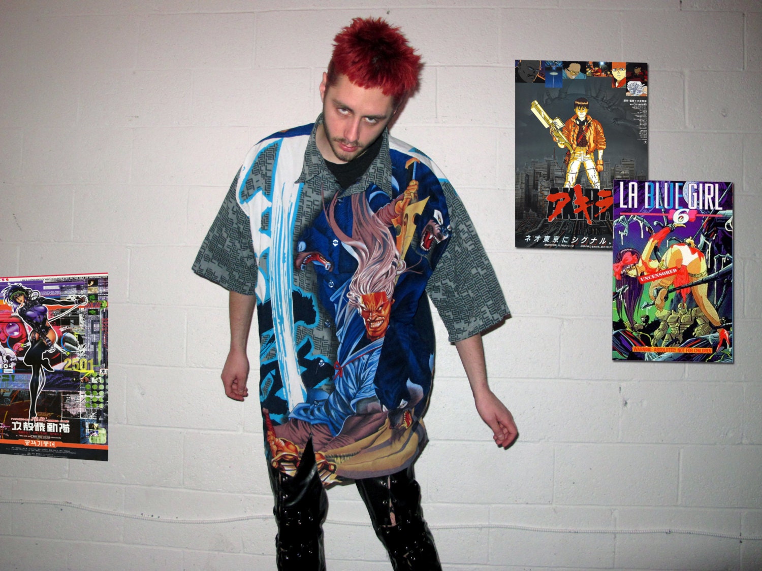 anime oversized top XL