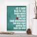 Life is Short Motivational Inspirational Digital Art Print Teal Blue Chevron Red Heart