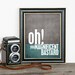 Magnificent Bastard Art Typography Poster Print Teal Gray