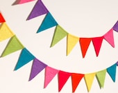 Rainbow Brite Felt Flag Bunting Banner Garland - Perfect Birthday and Party Decoration