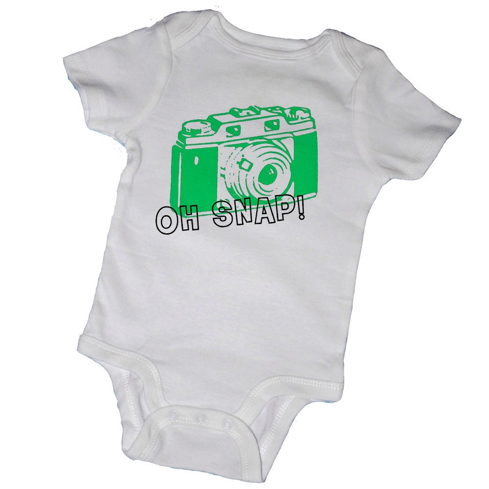 OH SNAP Bodysuits, Tees, Baby, Camera, Photo, Humor, Funny, Toddler, Infant, Newborn, Preemie, Twins, Adorable, Baby Shower, Party Favor