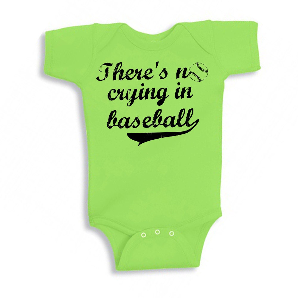 THERE'S No CRYING In BASEBALL Bodysuits, Baby Shower, Toddler,World Series,Home Run, Tees,Infant,Preemie, Newborn,Children, Party Favor,