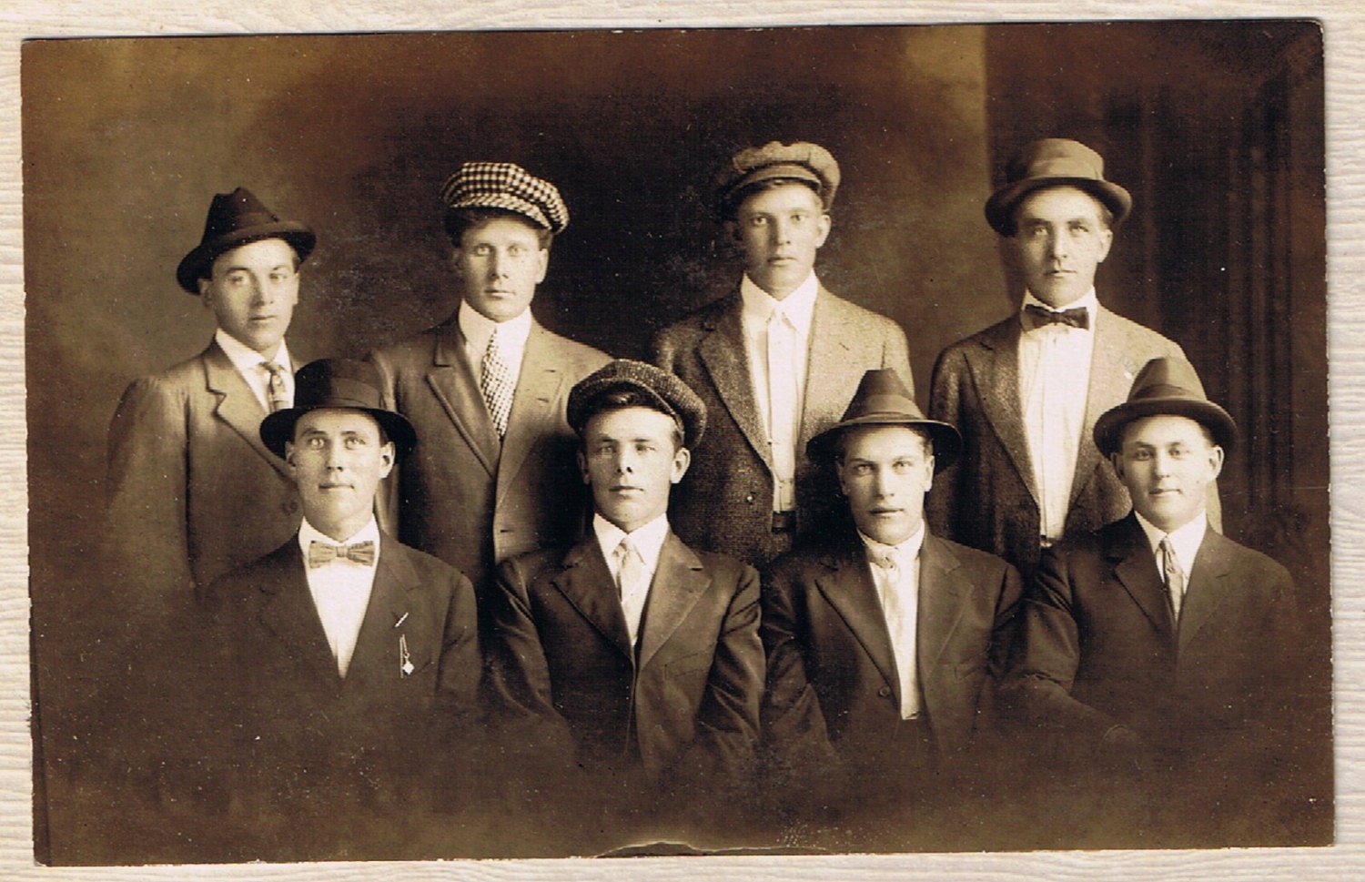 Father Figures - Great Gatsby - Good Looking Gang - Roaring Twenties Style For Men - VTG RPPC ca 1925