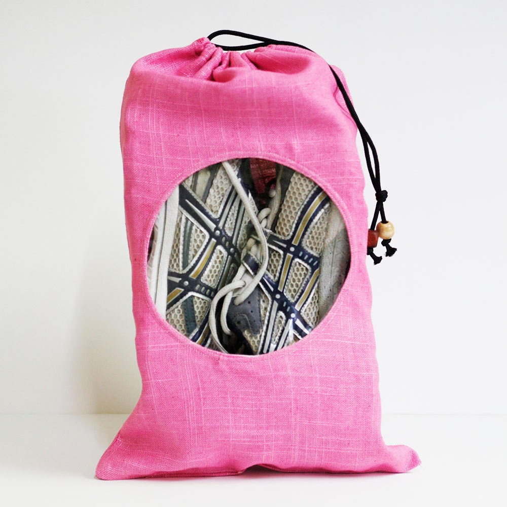 Light Fuchsia travel shoe storage bag