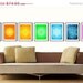 ON SALE Set of Chakra Wall Art Sacred Geometry Decor in Rainbow Colors