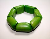 Green Tagua Bracelet - Boho- Eco friendly
