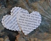 Bridal Shower Decor, Cake Table Decor Hear Paper Confetti, Romance Novel 200 pc.