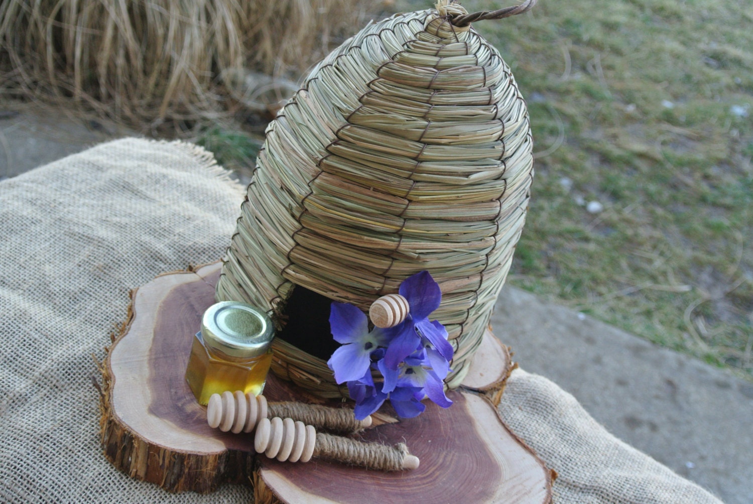 Weaved Bee Hive Kids Birthday Party, Whinnie The Pooh Primitive Nursery Decor, Baby Shower Decor