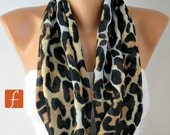 Leopard Scarf - Infinity Scarf Shawl Circle Scarf Loop Scarf  Gift -fatwoman