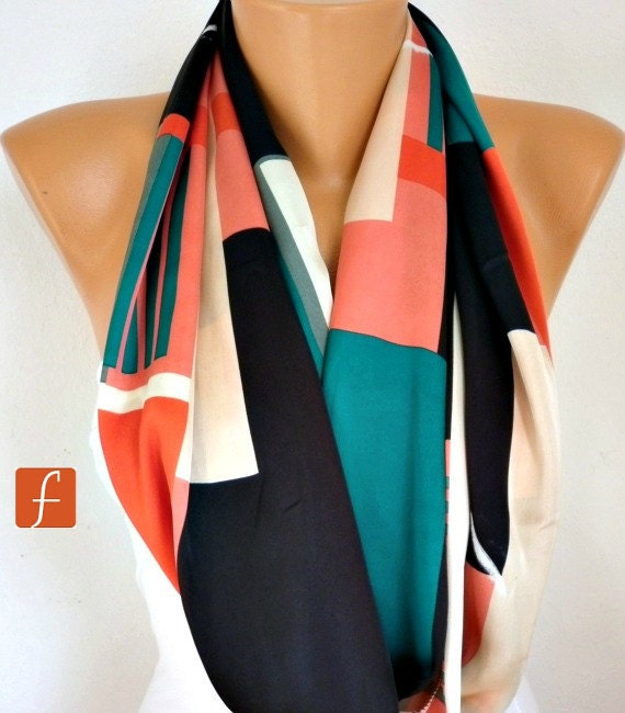 Chevron  Infinity Scarf Shawl Circle Scarf Loop Scarf  Gift -fatwoman