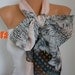 Salmon Floral Big Bow Scarf  - Shawl  Scarf - Cowl Scarf  - Spring Summer Scarf  - fatwoman