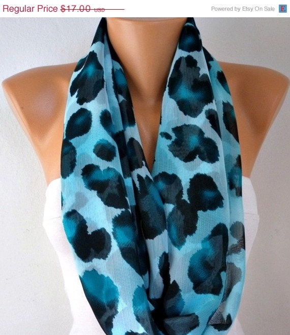 BIG SALE Leopard - Infinity Scarf Shawl Circle Scarf Loop Scarf  Gift -fatwoman