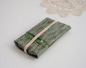 Mobile Phone Case Card Holder - Elastic Band - 2 Sizes Available - Green Seaweed