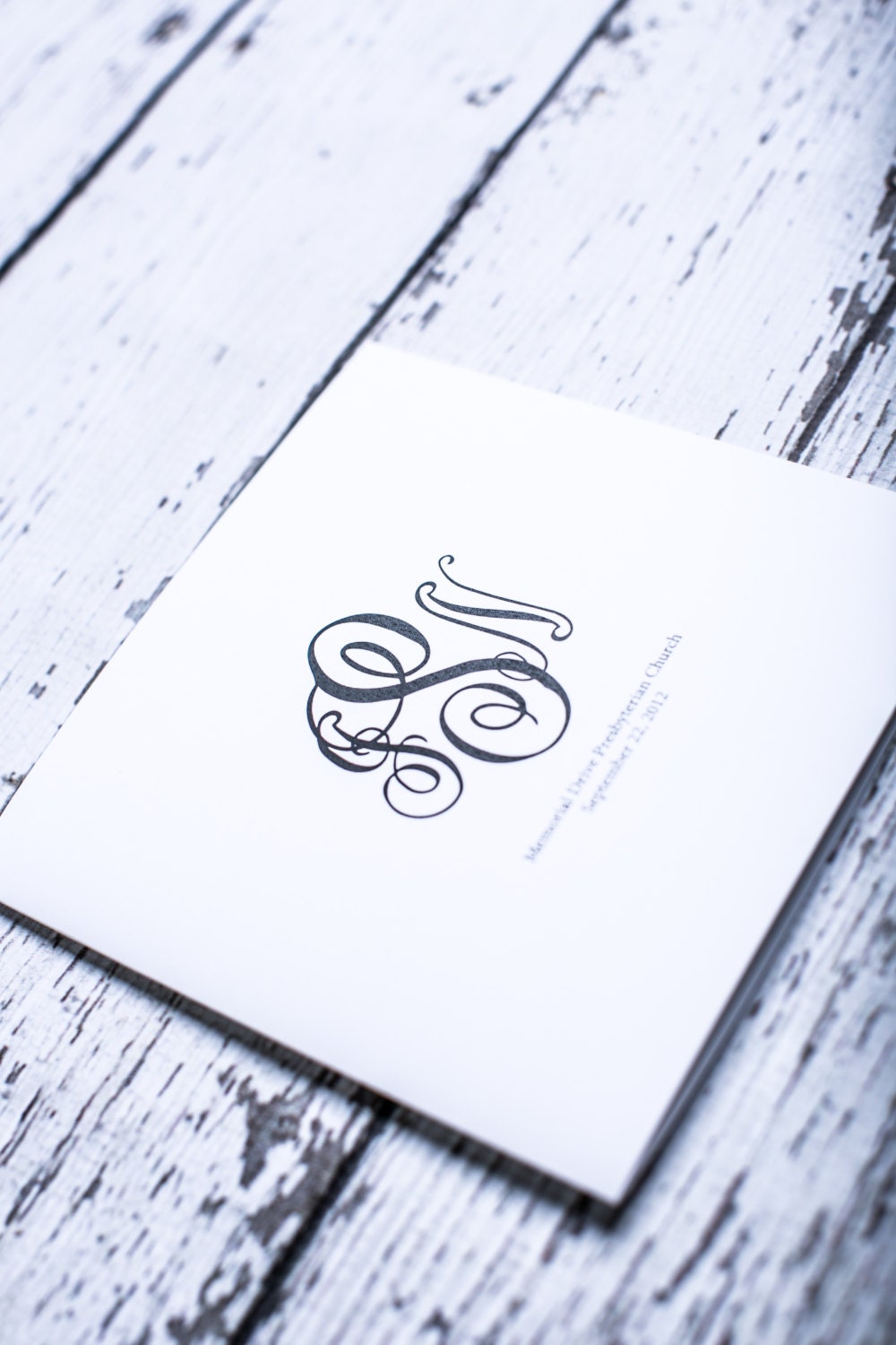 Custom Wedding Programs - Square, Monogram, Traditional