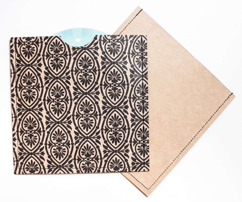 DVD Cases / Sleeves - Set of 18 brown / black printed DVD sleeves