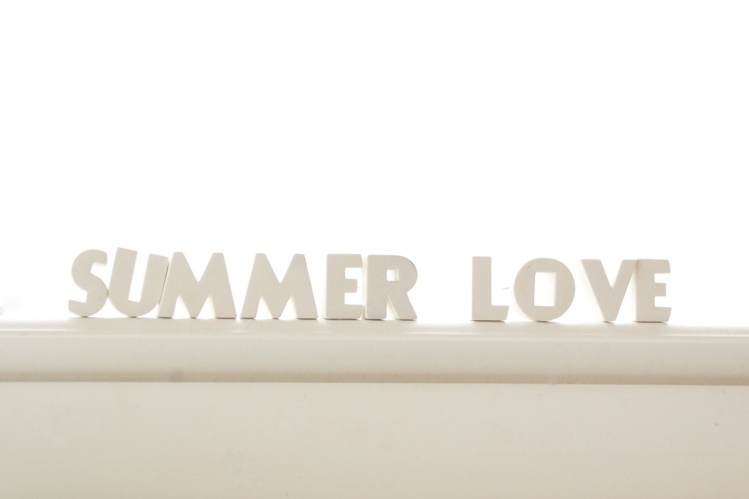 Vintage White Ceramic Push Pins "SUMMER LOVE" - Bulletin Board Decor, Altered Art Supply, and more