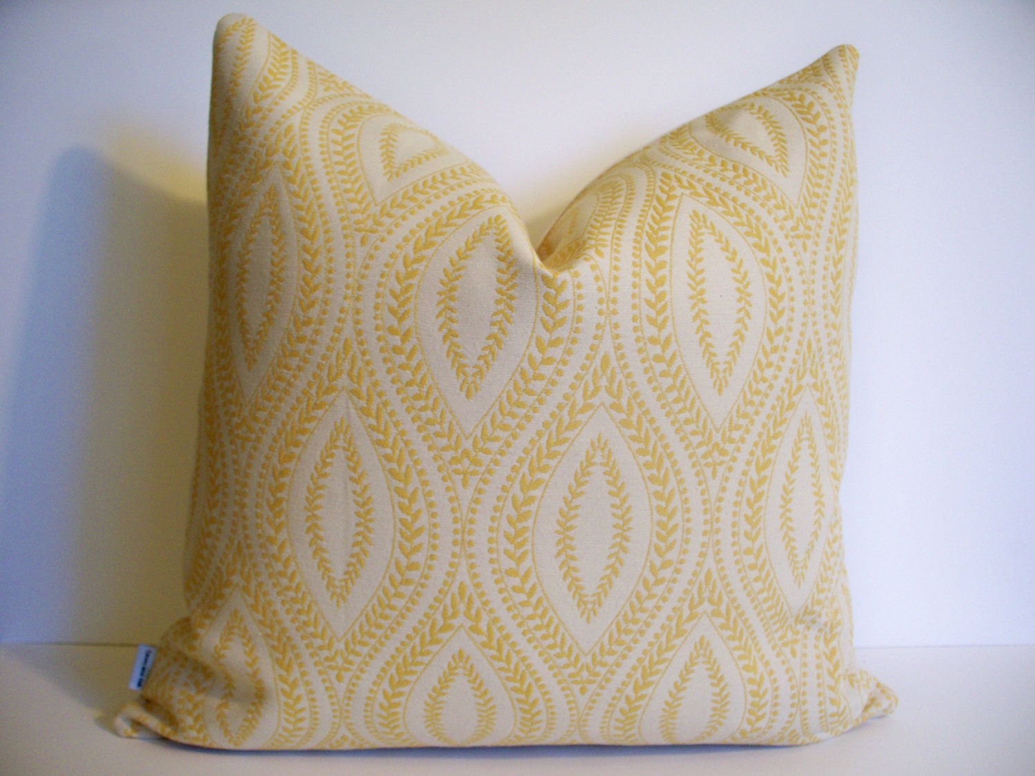 Decorative Pillow Cover Buttercup Yellow 18X18 Designer Fabric