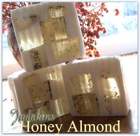 Honey Almond Soaps, Scented Handmade Milk Based Bath and Body Products, Vegan Friendly Soap