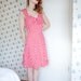 1950's striped red open back dress