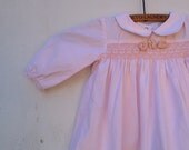 spring flower girl baby hand smocked soft gingham tommy hilfiger upcycled easter lace roses party dress