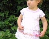 rose pink spring summer soft sweet prairie toddler hand dyed brand new knit laces vintage ruffles classic birthday flower girl wedding dress