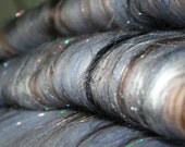 Batt Merino Mulberry Silk Bamboo Sari Silk Angelina Repeatable Colorway 1.57 oz 45g Ready to Ship International - After the Rain