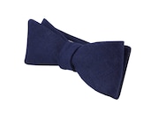 Bow Tie - Navy Linen