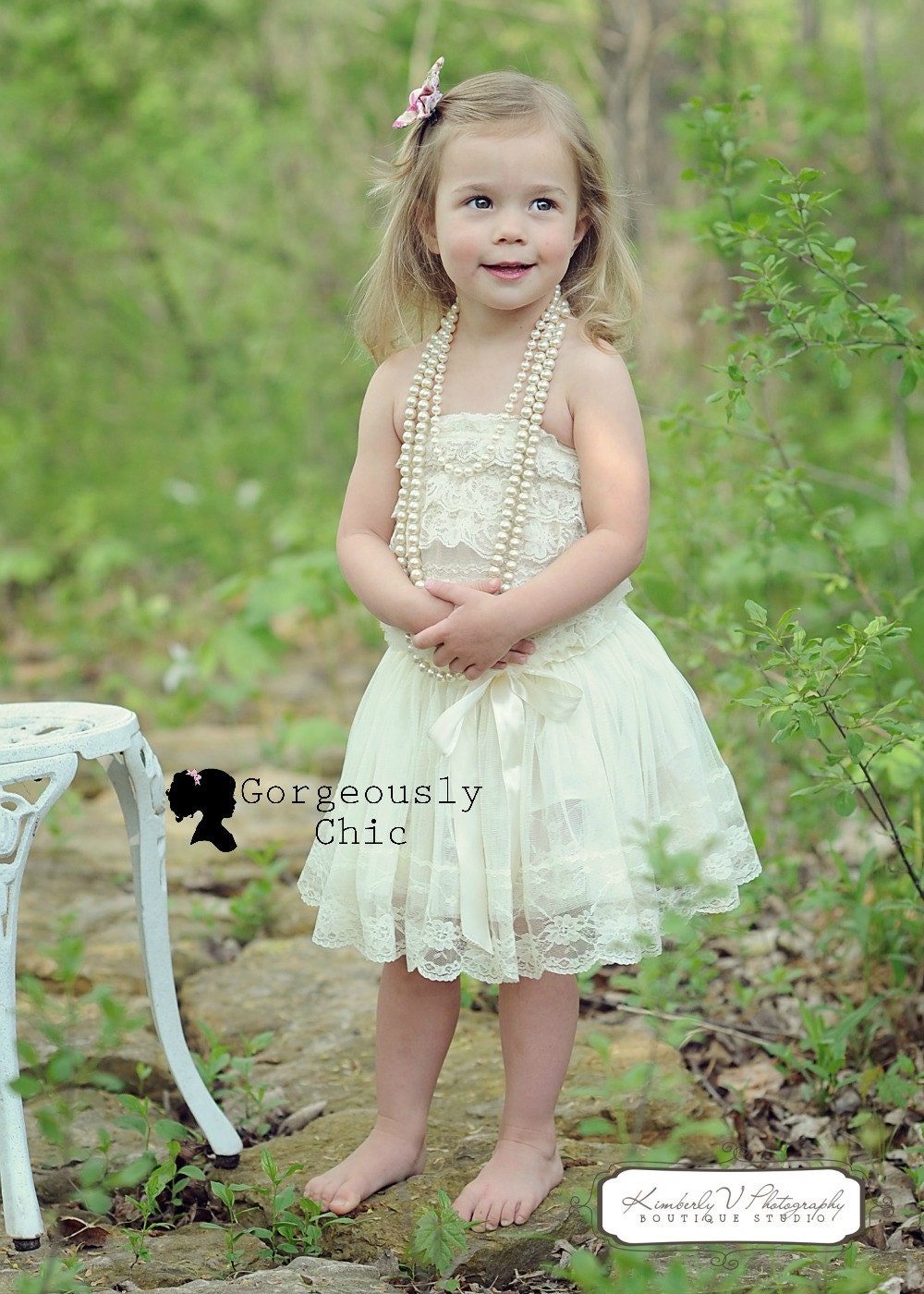 SALE Ready to ship - Shabby Cream Skirt baby skirt, toddler skirt, special occasion