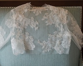 Eliza bridal french lace and tulle bolero shrug cover up